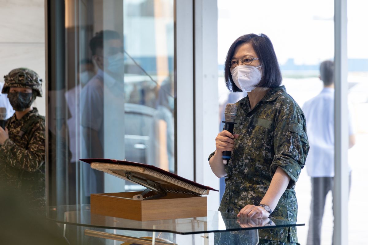 ▲蔡英文總統視導「漢光39號演習—第三作戰區聯合反登陸作戰演練」，發表談話。（圖／總統府提供）