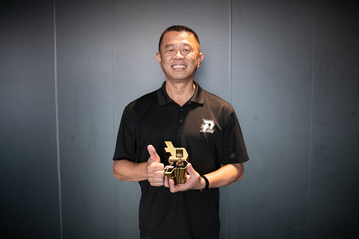 ▲總冠軍賽吹判準確率96.7%為全裁判最高，賴建忠獲選金哨獎。（圖／PLG提供）