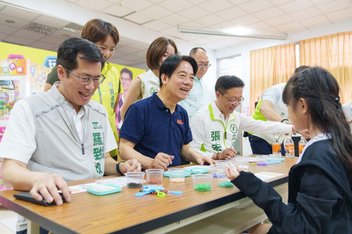 ▲賴清德出席親子活動大談育兒經。（圖／賴清德競選辦公室提供）