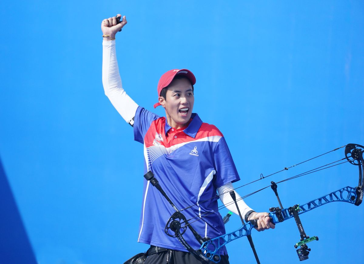 ▲林明靜連兩屆世大運獲得複合弓女團銅牌。（圖／大專體總提供）