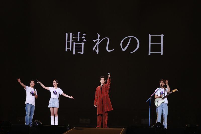 ▲告五人高雄巨蛋開唱，邀來日本男神藤岡靛（右二）擔任首場演唱會嘉賓。（圖／相信音樂提供）