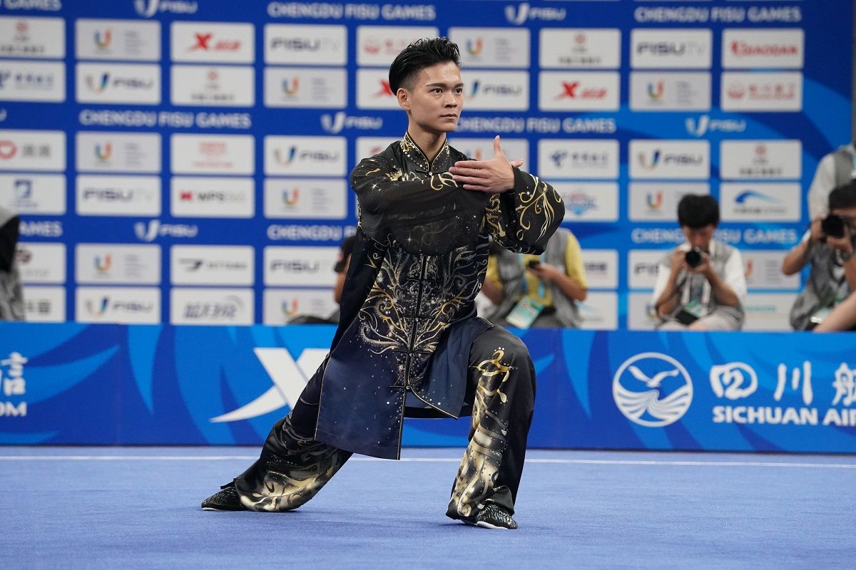 ▲台灣武術好手孫家閎在成都世大運勇奪1金1銀，帶著信心出征杭州，瞄準亞運金牌。（圖／大專體總提供）