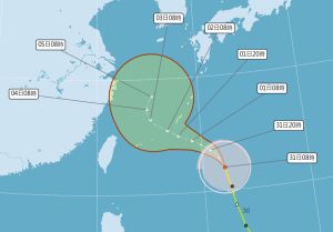 卡努颱風路徑「向北急轉彎」！週三週四最接近　明晚有機會發海警
