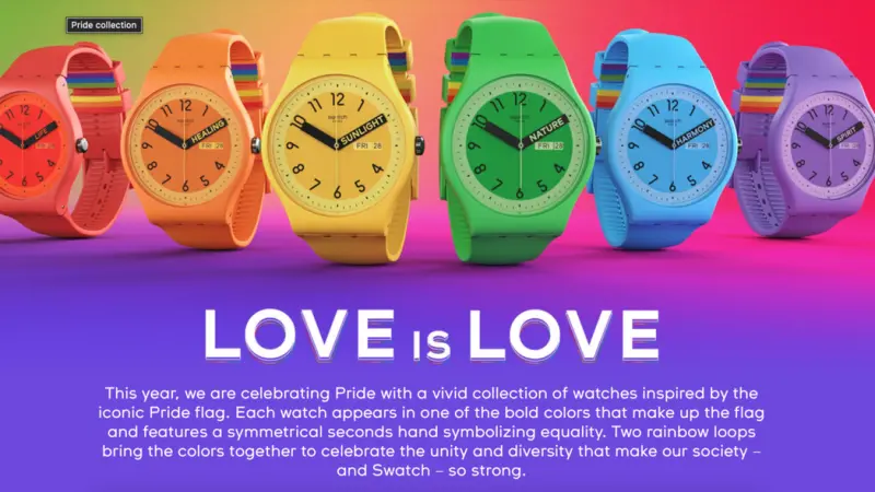 ▲瑞士知名手錶品牌「Swatch」的彩虹手錶系列遭當局沒收。（圖／Swatch官網）