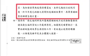 ▲高雄市政府亮出公文，高雄市政府衛生局在108年6月去函中央CDC要求5300萬的預算補助，中央在五天6月19日就全額補助。（圖／高雄市政府提供）