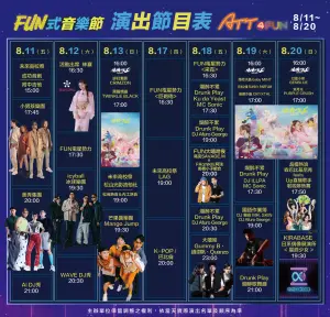 ▲2023「FUN 式音樂節」演出節目表。（圖／業者提供）