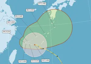 卡努颱風「海陸警齊發」！暴風圈明上半天觸陸　警戒範圍曝
