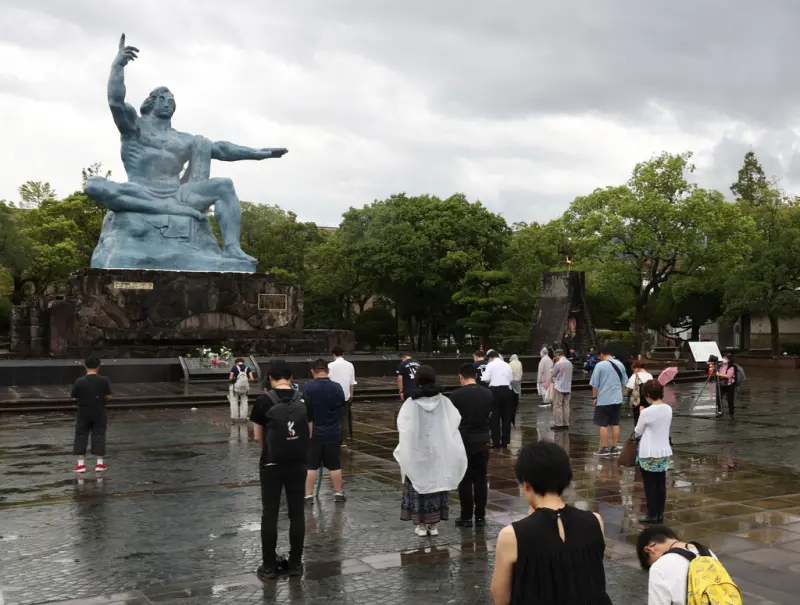 ▲日本長崎今天迎接遭原子彈轟炸的第78個「原爆日」（原爆78週年紀念）。（圖／美聯社／達志影像）