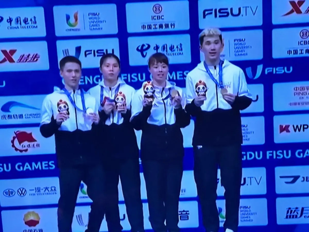 ▲土銀羽球隊李芳至出戰成都世大運再添1銀，累計土銀羽球、網球隊世大運已奪3金1銀2銅，土銀球隊培育制度也曝光。（圖／土銀提供）