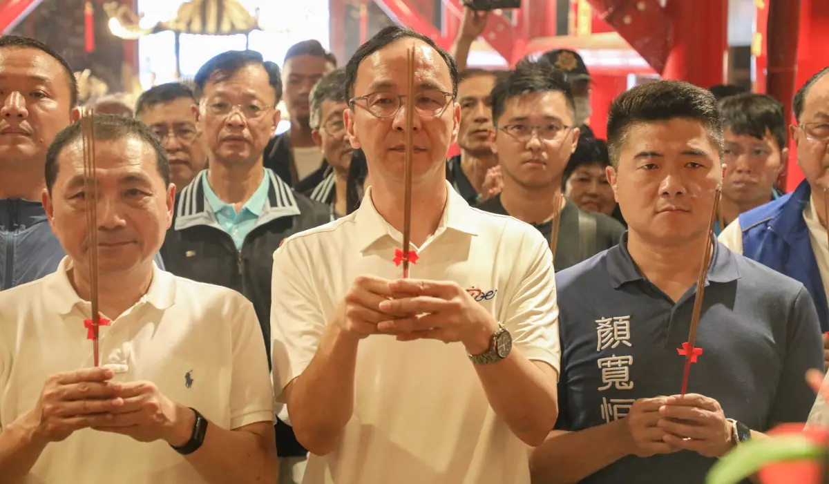 ▲媒體問是否相信徐耀昌是口誤？朱立倫僅強調任何傷害黨、同志的行為，為黨不容許。（圖／國民黨提供，2023.08.11）