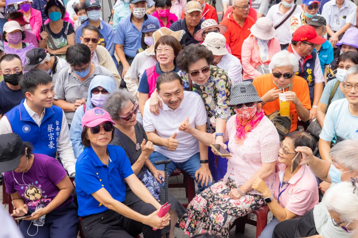 ▲侯友宜今日到台南廟口開講。（圖／侯友宜辦公室提供）