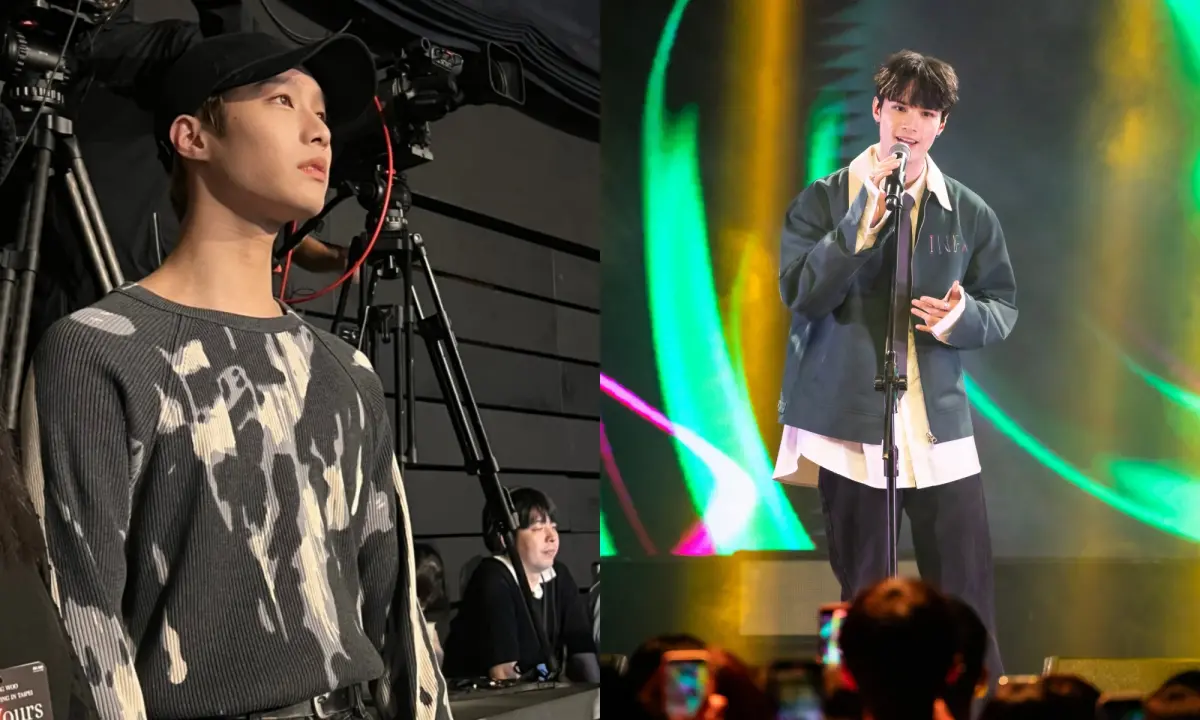 ▲《BOYS PLANET》參賽者Jay（右）來台舉辦粉絲見面會，陳冠叡低調現身力挺。（圖／ON INN ASIA、記者陳雅蘭攝）