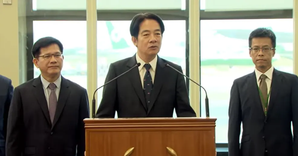 ▲賴清德特使團出席巴拉圭共和國新任總統貝尼亞就職典禮發表行前談話。（圖／總統府YouTube）