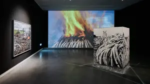 ▲藝術家以藝術面向切入《人類世》這個議題,透過文化的力量讓永續議題深植人心、付諸行動。(圖/高美館提供) ▲藝術家以藝術面向切入《人類世》這個議題,透過文化的力量讓永續議題深植人心、付諸行動。(圖/高美館提供)