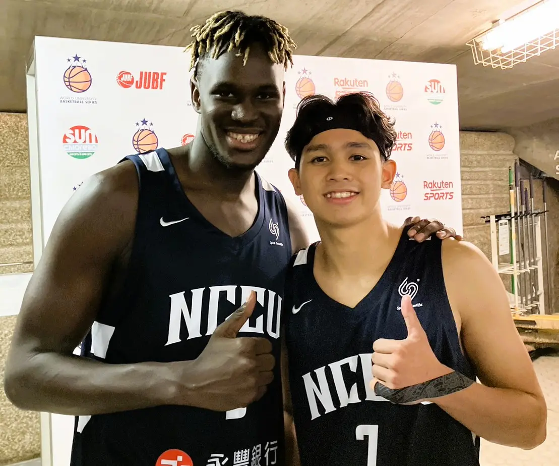 ▲政大拿下冠軍，主力游艾喆和莫巴耶（左）都是功臣。政大提供