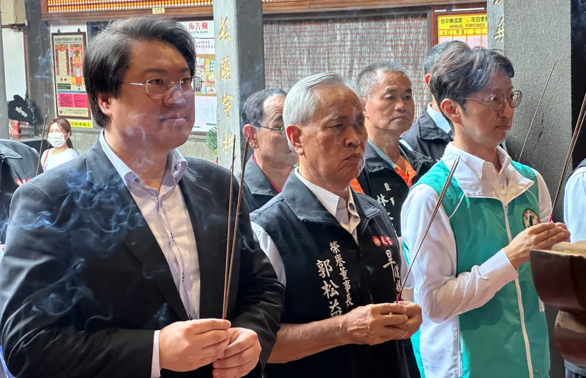 ▲內政部長林右昌今南下台中國定三級古蹟樂成宮參拜。（圖／台中樂成宮提供，2023.08.14）