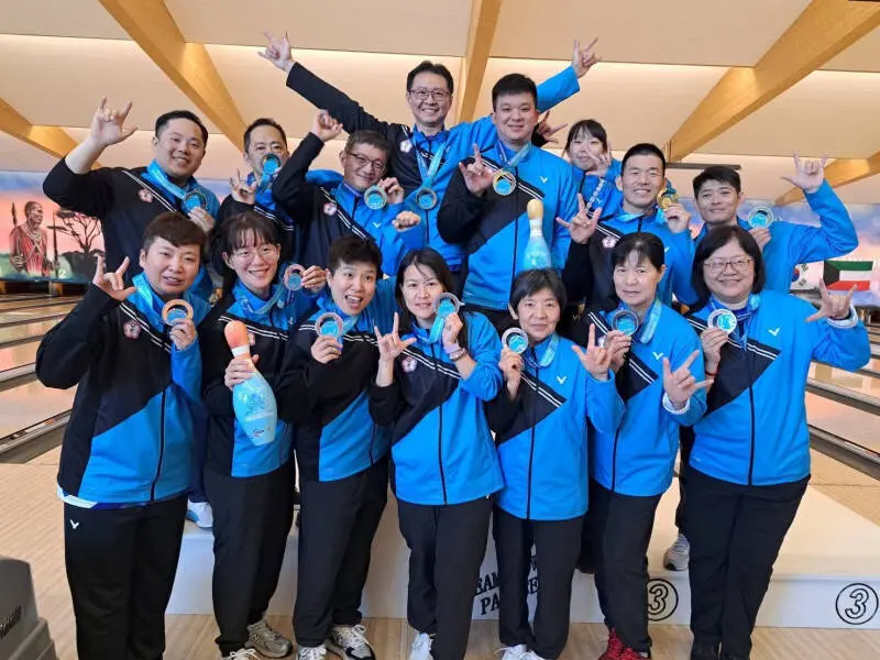 ▲中華隊選手參加「2023年世界聽障保齡球錦標賽」，卻出現意外。（中華民國聽障者體育運動協會提供）