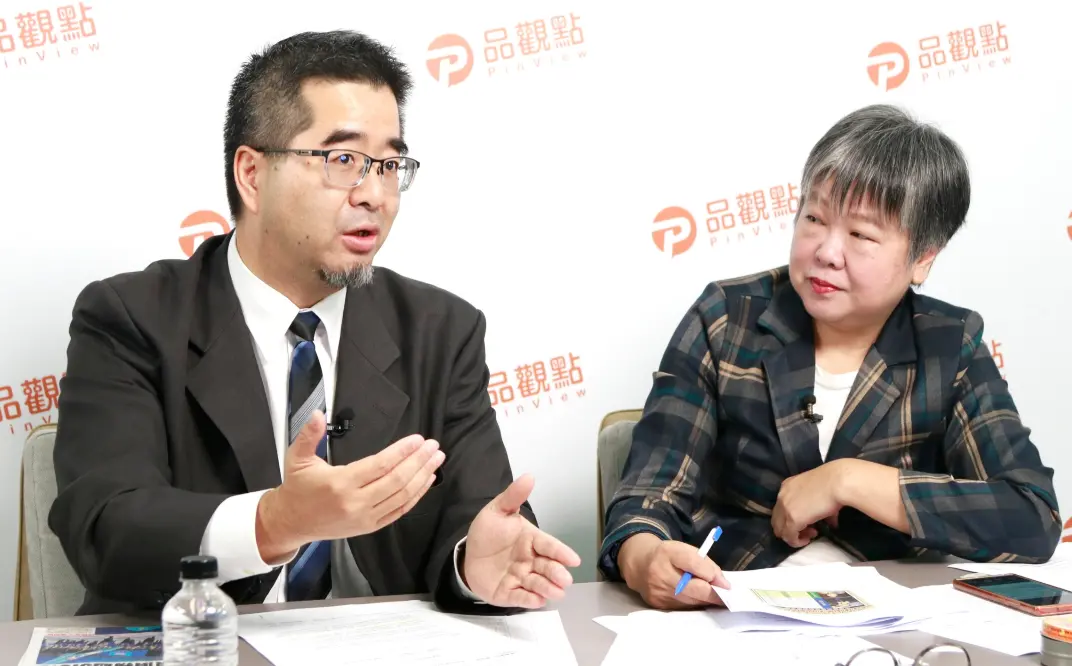 ▲馬英九基金會執行長蕭旭岑今日接受資深媒體人黃光芹專訪。（圖／「品觀點-觀點芹爆戰」提供）