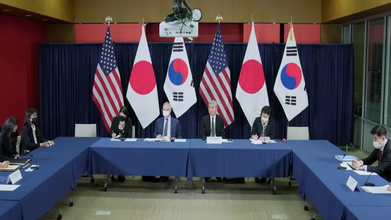 ▲美國、日本和韓國領袖18日將在美國華府近郊大衛營（Camp David）召開峰會。示意圖。（圖／美聯社／達志影像）