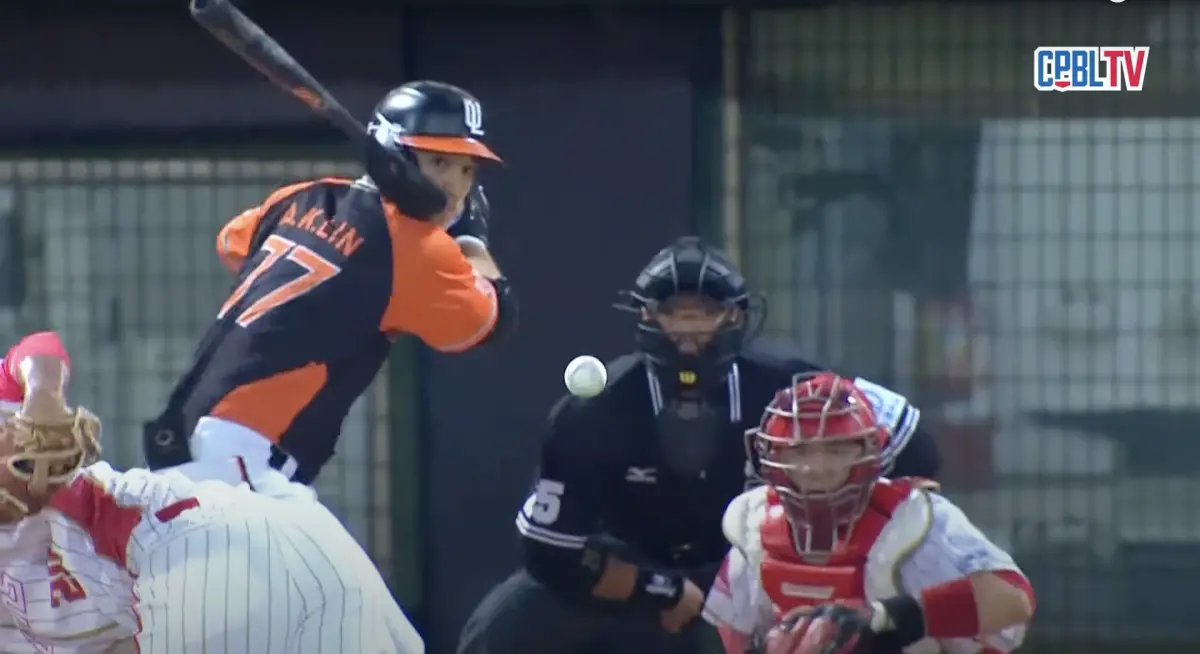 ▲林安可16日擊出本季第14轟，也是他生涯首次首局首打席開轟。(畫面翻攝/CPBLtv)