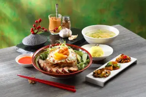 ▲Asia49全新商業午餐「南洋風味黯然銷魂飯」399元。（圖／Mega 50提供）