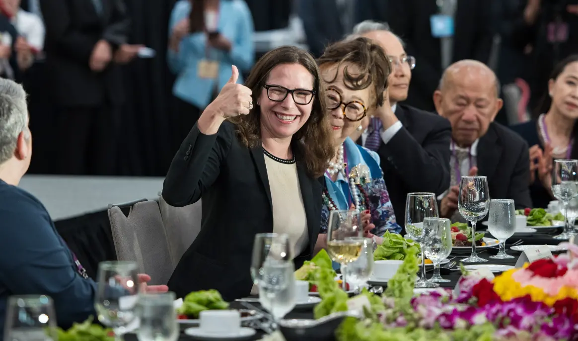 ▲「美國在台協會」（AIT）主席羅森柏格已經三訪台灣。（圖／賴清德臉書）