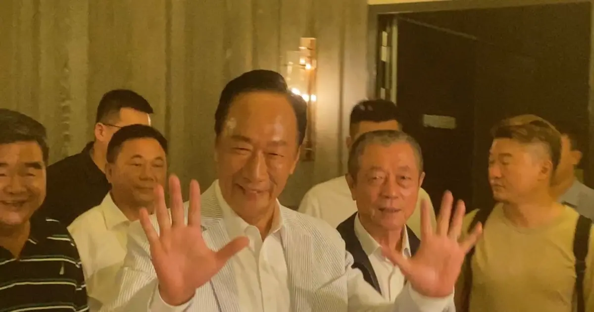 ▲郭董說要約藍營的三隻小豬來喝咖啡，結成「下架民進黨」大聯盟。（圖／記者翁子竣攝，2023.08.17）