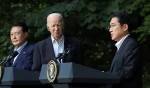 美日韓領袖峰會　重申台海和平穩定、反對中國危險挑釁

