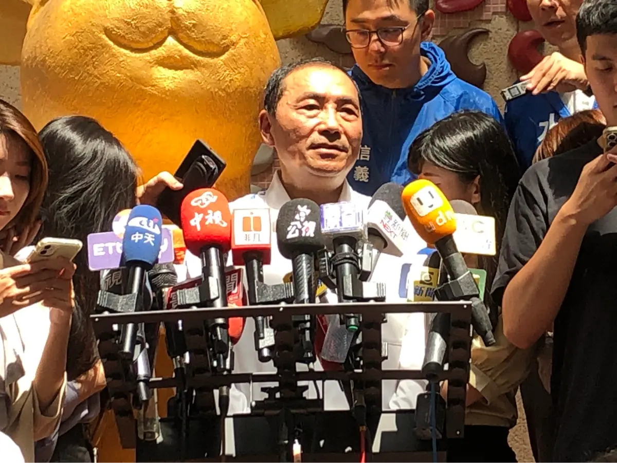 ▲侯友宜自曝到郭台銘家門口3度求見。（圖／記者朱俊強攝，2023.08.19）