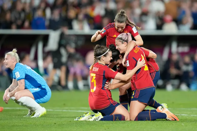 ▲西班牙擊敗英格蘭，隊史首度在女子足球世界盃奪冠。（圖／美聯社／達志影像）