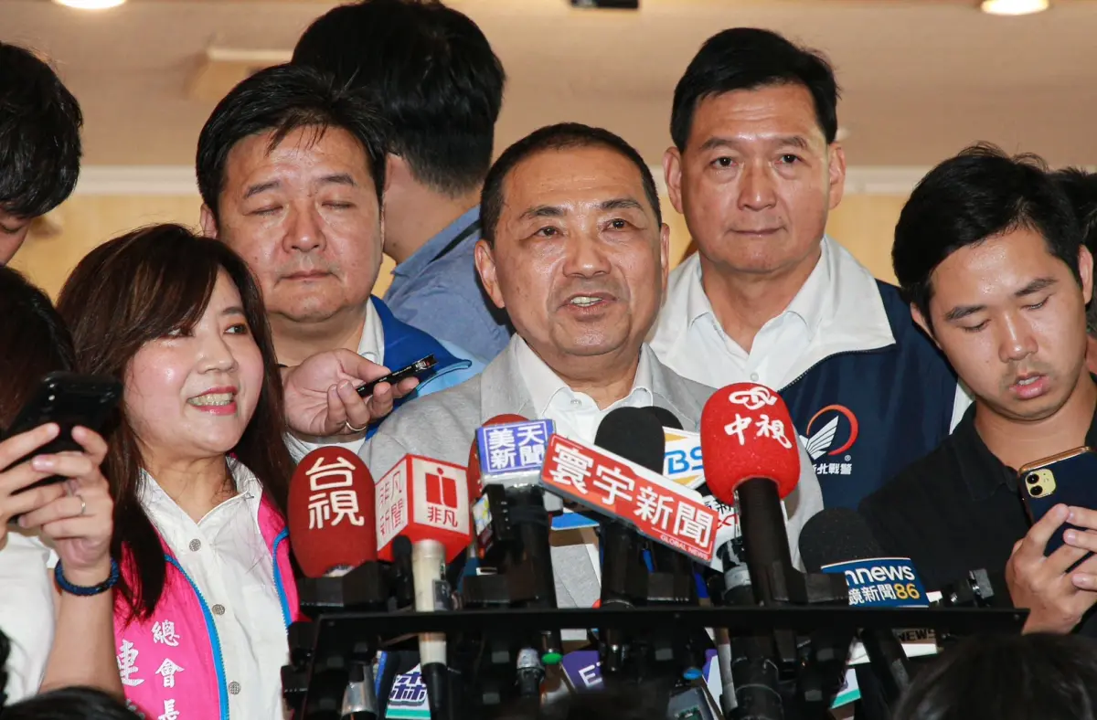 ▲郭台銘喊話柯文哲要選到底且會贏的話，那就選到底，「我們不會逼他」；對此，侯友宜今受訪說，郭是帶領台灣經濟往前走不可忽視的力量，他會隨時登門拜訪向郭請益。（圖／記者葉政勳攝，2023.08.21）