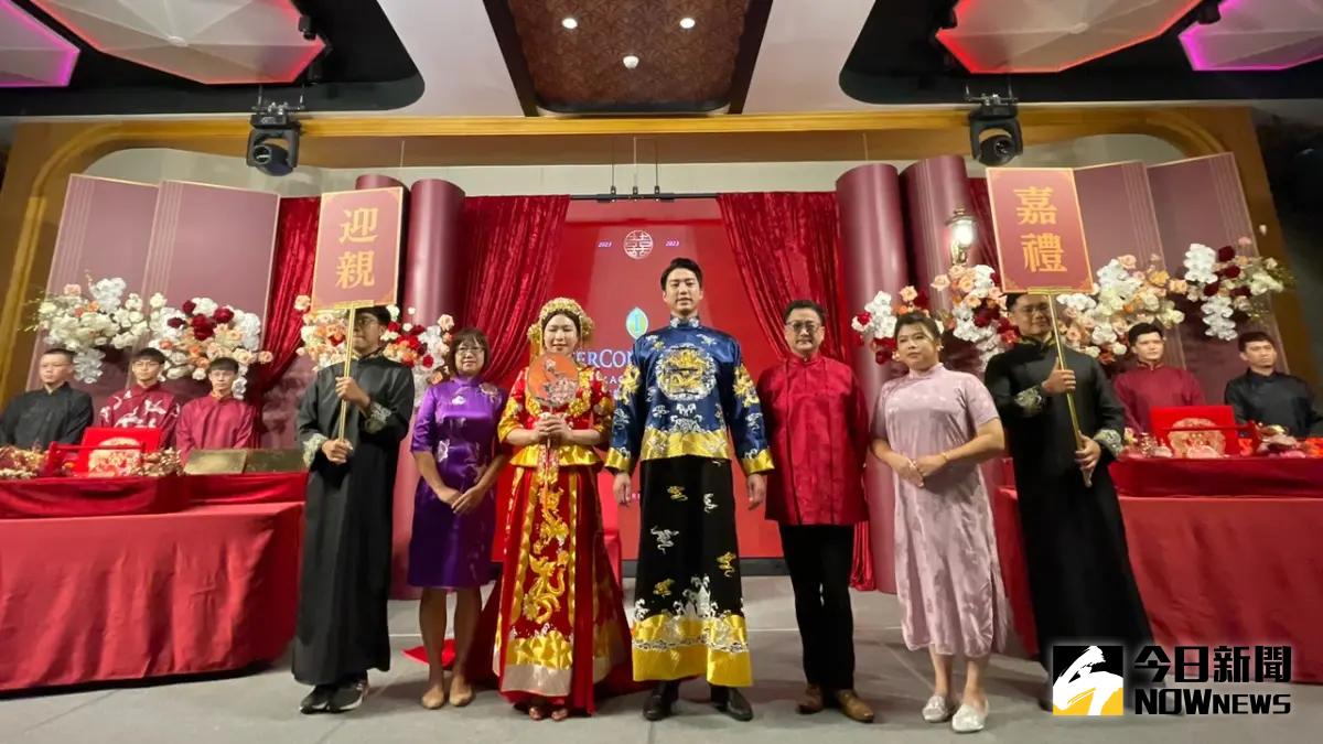 ▲「穿越古今．幸福際遇」中式婚禮體驗展，兩日活動共吸引上百對新人參與體驗。（圖／記者陳美嘉攝）