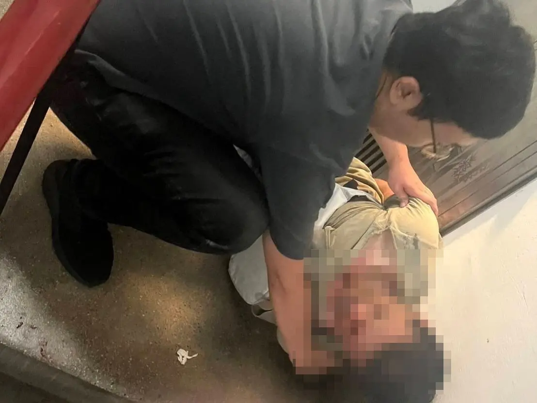 ▲警方晚間在板橋一處公寓，順利逮捕涉案的王男。（圖／翻攝照片）