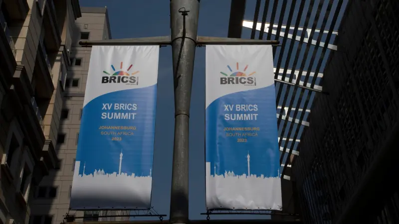 ▲「金磚國家」（BRICS）領導人今天將在南非召開峰會，值此之際，這個鬆散的大型新興經濟體聯盟正尋求確立自身發言權，以抗衡西方對全球事務的宰制。 （圖／美聯社／達志影像）