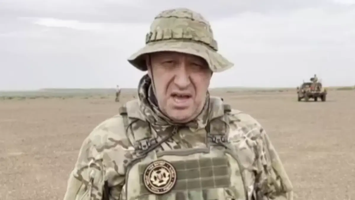 ▲俄羅斯傭兵頭子普里格津在通訊軟體Telegram上傳自兵變以來的第一支影片，可能是在非洲拍攝。（圖／擷取自Telegram）