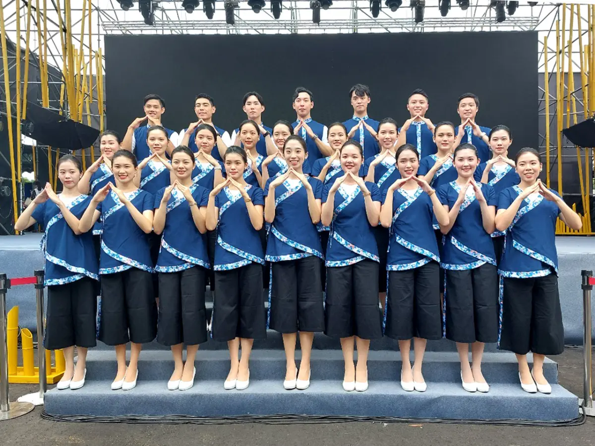 ▲銘傳禮賓大使自民國72年起，陸續接下多項國際性重要活動接待經驗，各項大型活動以及連續38年國慶接待經驗，也成為開幕典禮現場最吸睛的焦點。（圖／桃園市政府提供）