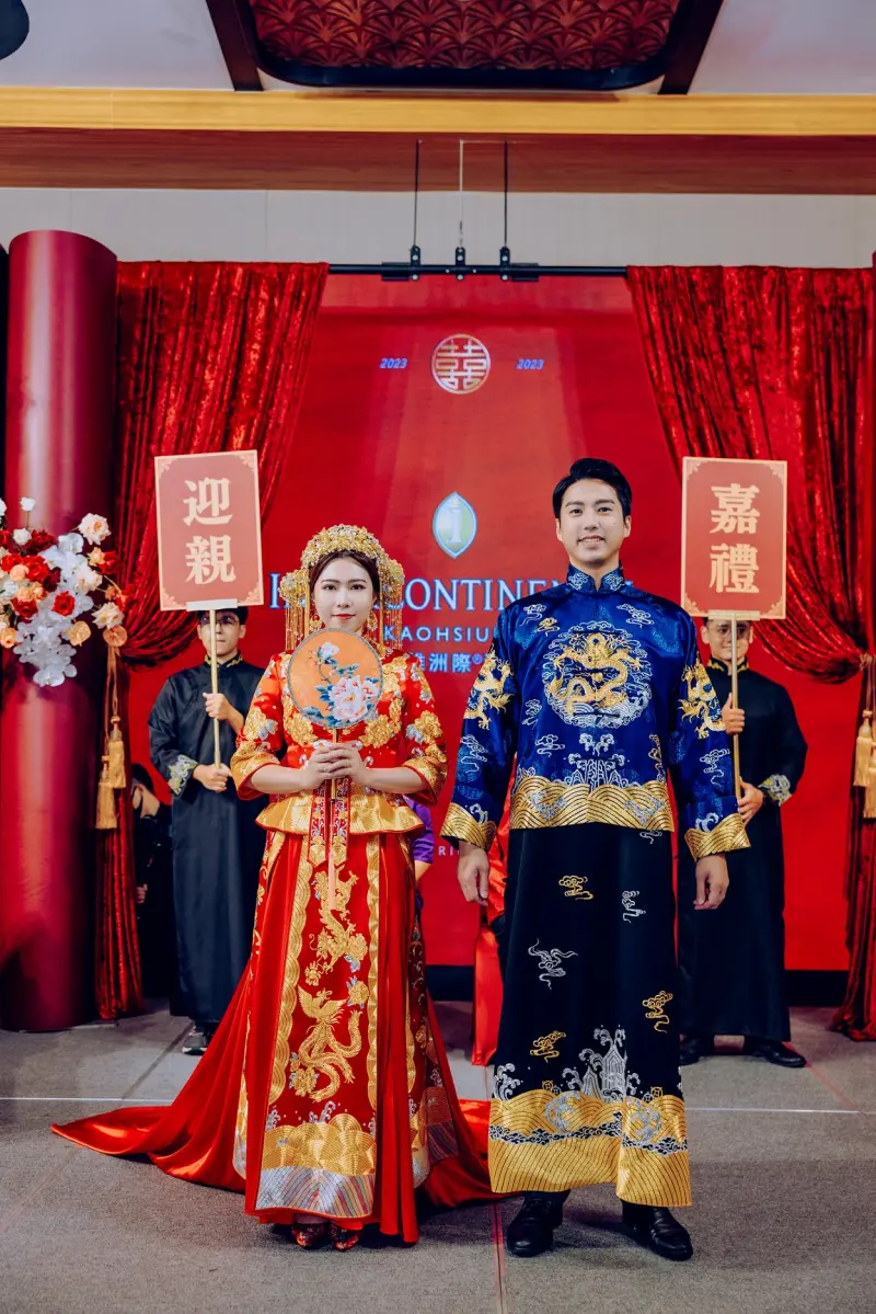 ▲高雄洲際酒店總經理羅嘉麒表示,近來觀察到南台灣婚宴形式有主題化趨勢,西式長桌婚宴、日式和服主題婚宴之外,更有許多新人洽詢中式婚禮,希望能復刻穿越劇中男、女主角場景。(圖/洲際酒店提供)