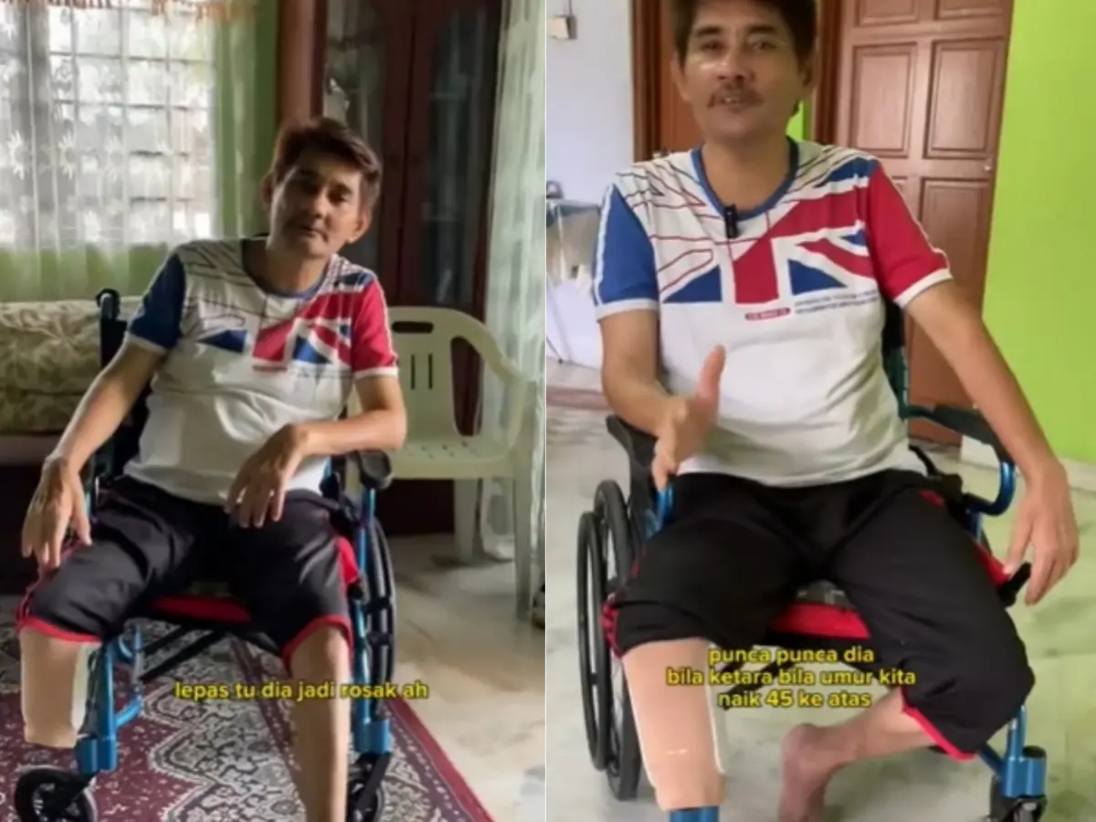 ▲馬來西亞這名男子嗜甜如命，早午晚把拉茶、冰奶茶當水喝，導致罹患糖尿病，又因右腳傷口難癒合，最終為保命付出截去右腳的代價。（圖／TikT0k kedidi_kakipalsu）