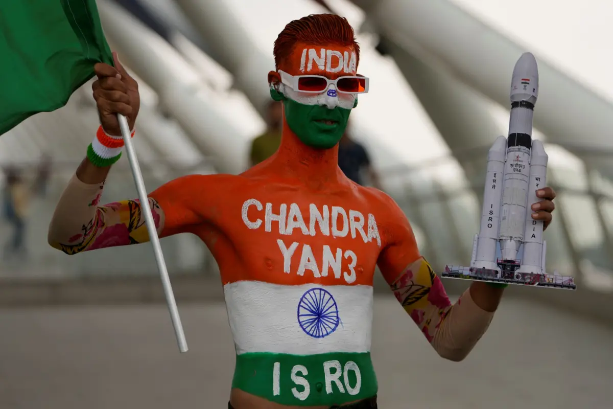 ▲印度為最新一次登月嘗試做好萬全準備，若成功在月球南極附近著陸，將寫下歷史新頁。（圖／美聯社／達志影像）