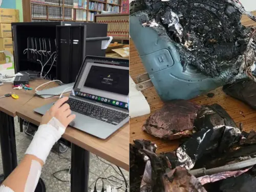 ▲網紅狂推的「萬能充」行動電源昨在金門傳出首起爆炸事故，女苦主傷勢曝光。網友加碼曝行動電源插頭「焦黑照」，直呼覺得怕怕的。（圖／翻攝Dcard／業者臉書）