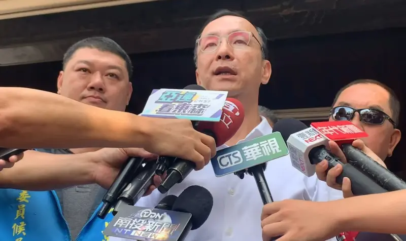 ▲避免親痛仇快、民進黨躺著就當選，朱立倫表示樂意和柯文哲坐下來談。（圖／記者顏幸如攝，2023.08.24）