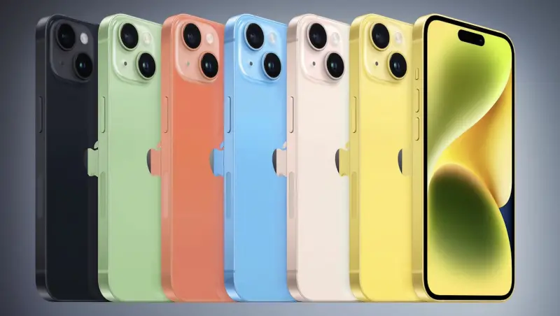 ▲iPhone 15傳聞將迎來薄荷綠、橘色等新色。圖為iPhone 15 渲染圖。(圖／翻攝AppleGeek 推特)