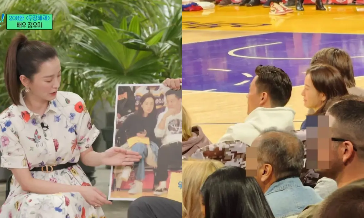 ▲鄭有美、李瑞鎮在美國看球賽，被誤傳交往中，謠言讓他們的共同好友崔宇植、朴敘俊笑瘋。（圖／friDay影音）