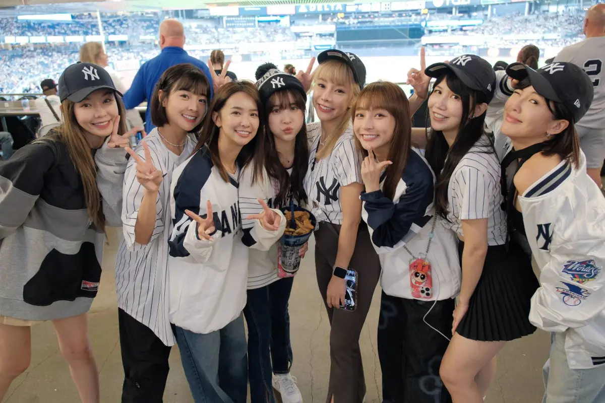 ▲樂天女孩大聯盟台灣日造訪紐約洋基球場，恰巧見證到球星「法官」Aaron Judge生涯首次三響砲。(圖片提供/樂天桃猿)