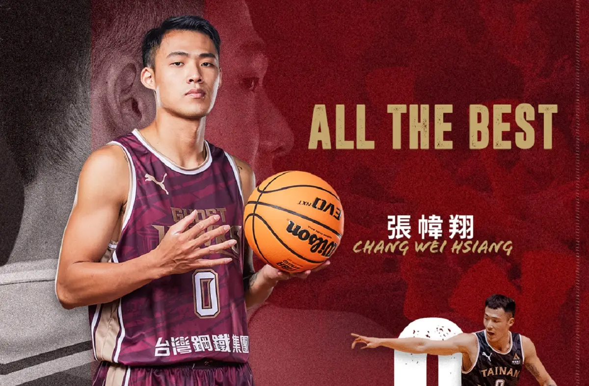 ▲臺南台鋼獵鷹今(25)日宣布球員異動，鋒線球員張幃翔合約期滿後、球隊決定不續約，他也將正式離隊成為自由球員。（圖／獵鷹提供）