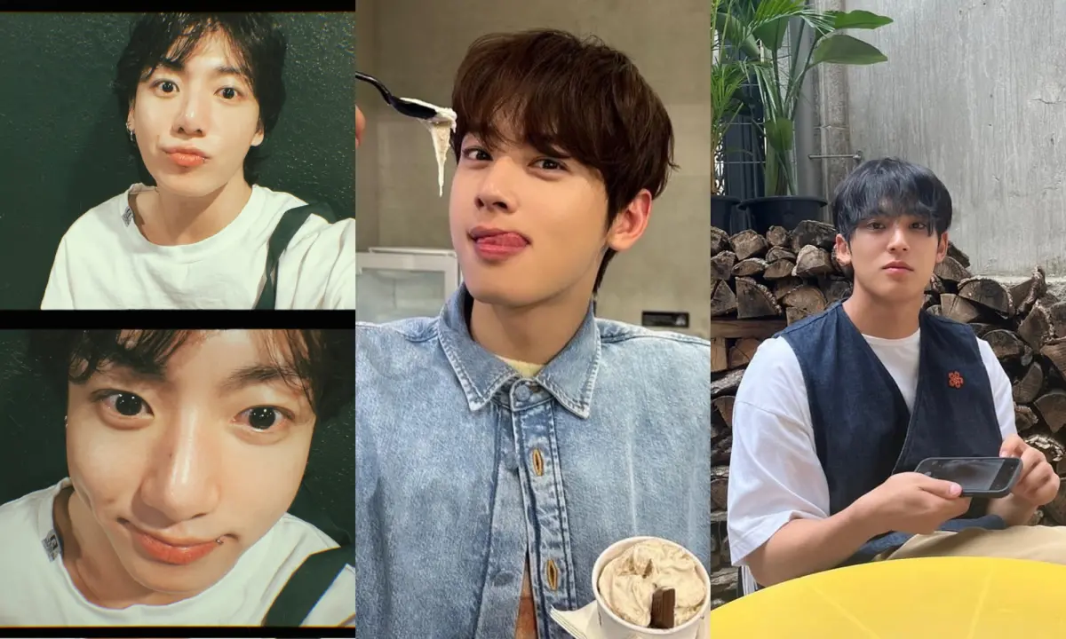 ▲BTS柾國（左起）、ASTRO車銀優、SEVENTEEN珉奎日前聚餐被查身分證。（圖／柾國Twitter、車銀優、珉奎IG）