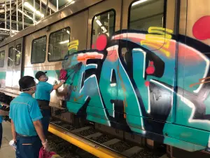 列車遭塗鴉高雄也有　高捷氣炸報案、將求償
