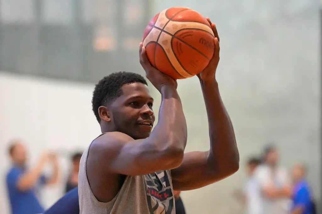 ▲Anthony Edwards拒絕在美國隊打替補，因為沒有Kobe在陣中。（圖／美聯社／達志影像）