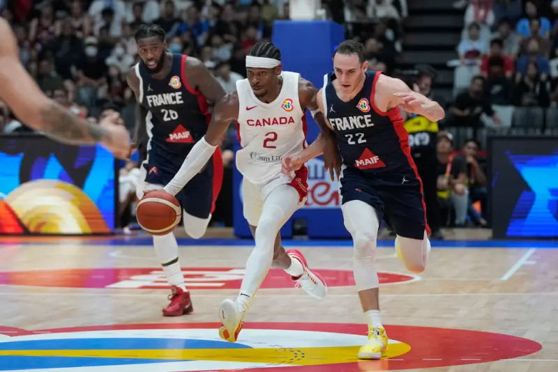▲雷霆隊球星Shai Gilgeous-Alexander幫助加拿大在男籃世界盃首戰大勝法國。（圖／美聯社／達志影像）