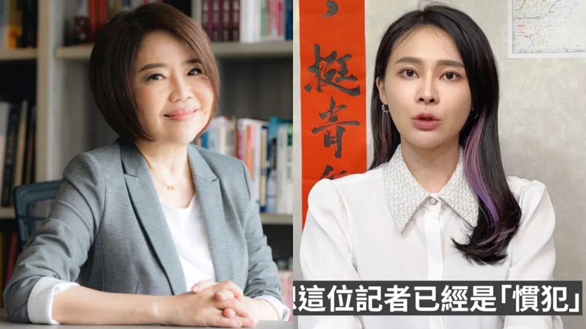 ▲于美人（左圖）對「賴品妤自摔疑雲」提出己見。（圖／記者葉政勳攝影、翻攝自賴品妤臉書）